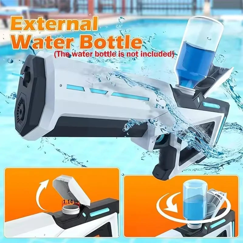 Electric Water Guns for Adults Powerful Squirt Automatic Suction Water Storage Gun Blasters Summer Outdoor Game Toy for Boy Kid